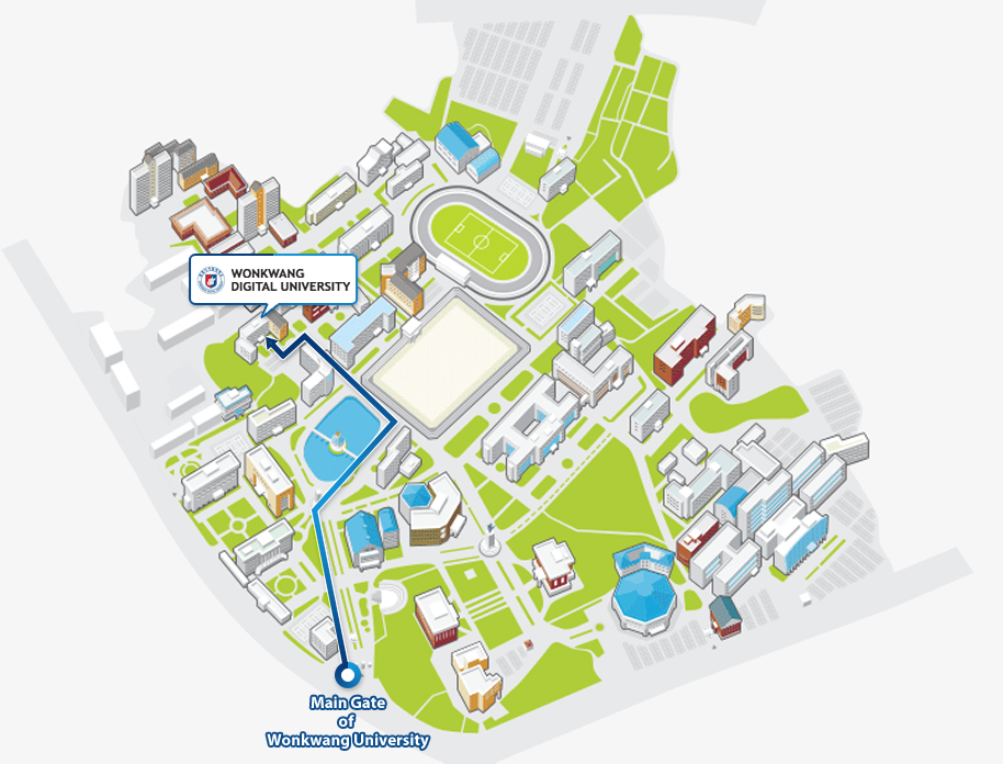 Main Gate of Wonkwang University Map