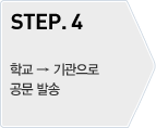 STEP.4 - 학교→기관으로 공문발송