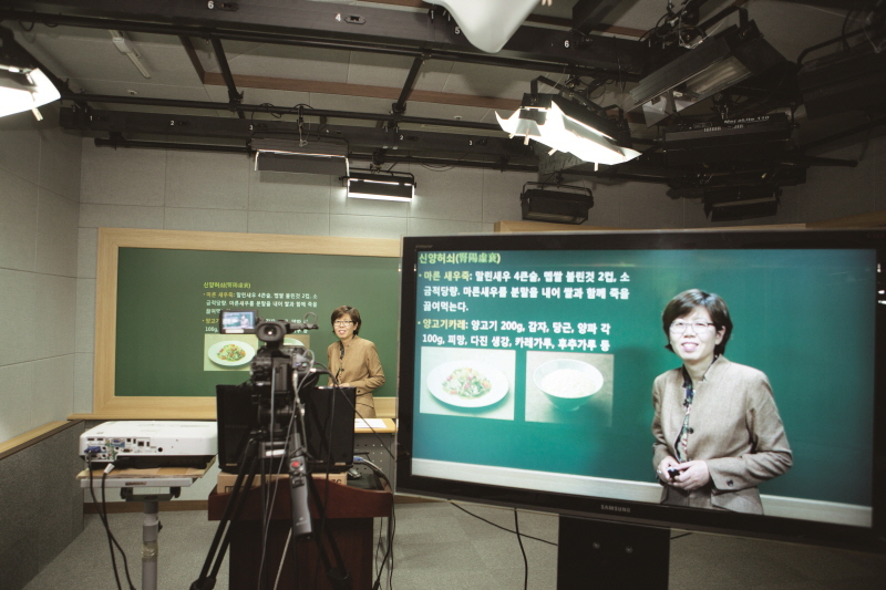 원광디지털대 강의촬영 모습